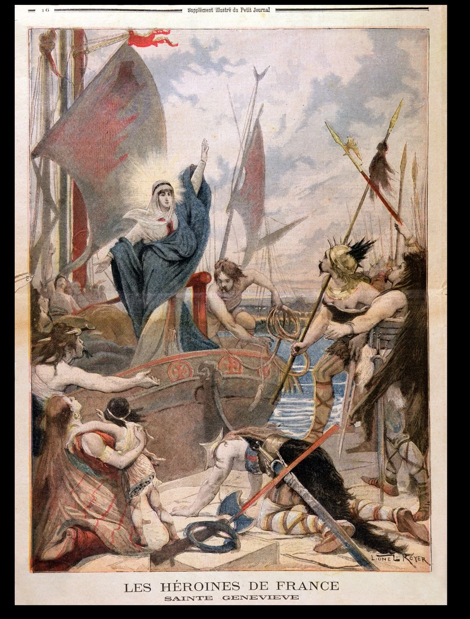 Santa Genoveffa, da una serie sulle eroine di Francia in 'Le Petit Journal', 1896